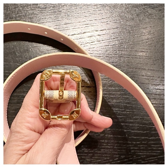 Louis Vuitton Damier Azur LV Malletier Belt + Size 32 - Picture 8 of 8